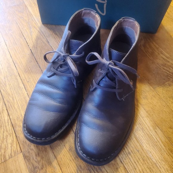 Clarks Simca Ankle Boots Leather Chukka - 11 - GUC - Picture 1 of 8